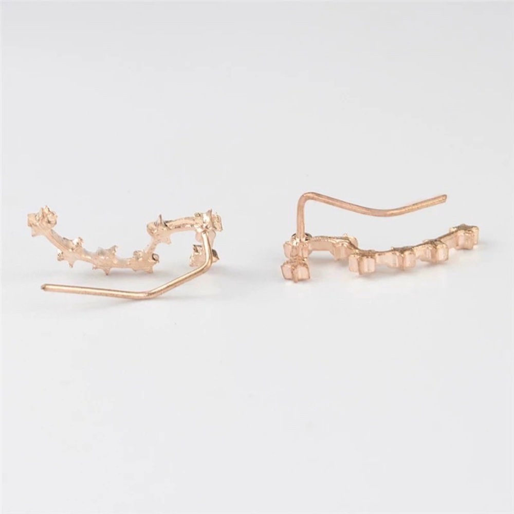 🍒3/$30 New Gold Big Dipper Crawler Earrings - Picture 3 of 3